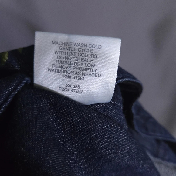 Style Studio Fall Button Down Shirt Autumn Reversible Collar 100% Cotton Size 1X - Picture 7 of 9